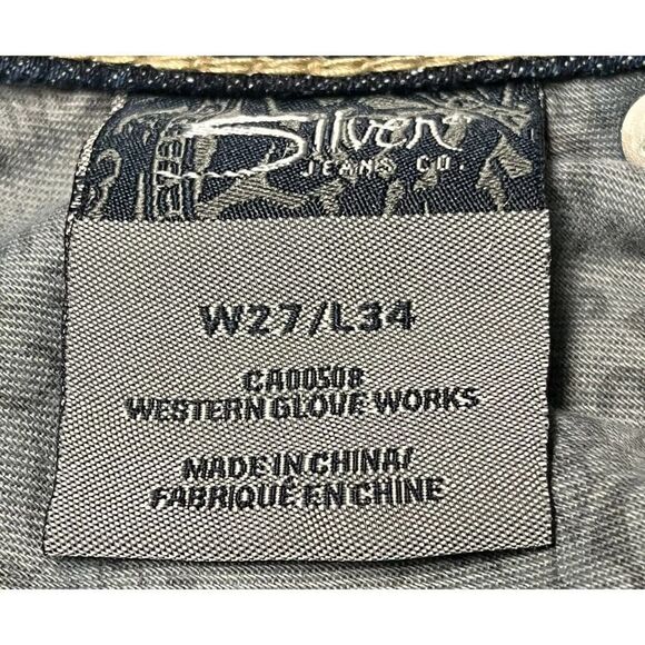 Silver Suki Surplus Women's Jeans Sz W27/L34 Back Flap Pockets Thick‎ Thr… - Picture 7 of 12
